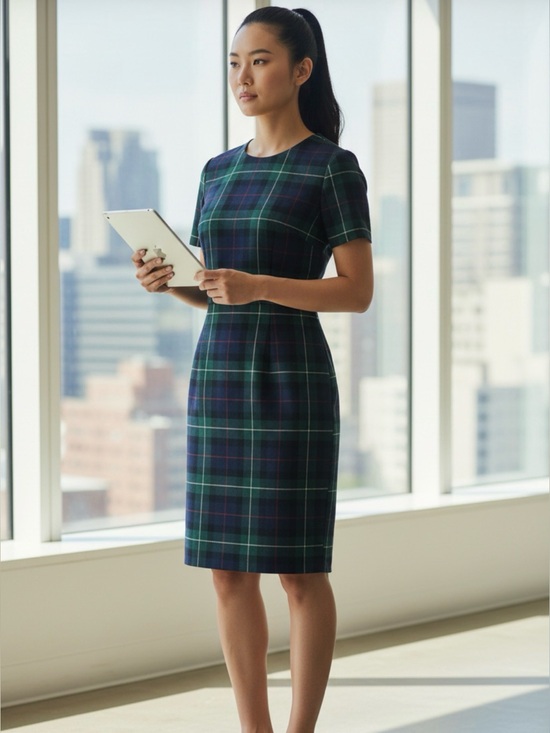 Brooks Brothers Dresses & Skirts - Brooks Brothers Wool Plaid Short Sleeve Sheath Dress - Size 8